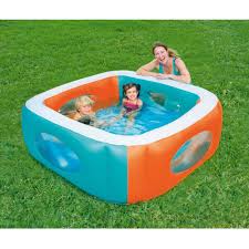 Inflatable Swimming Pool Kiddie Air Blown Square With Window Pools Outdoor Swim H2ogo Inflatable Pool Pool Toys For Kids Swimming Pools Backyard