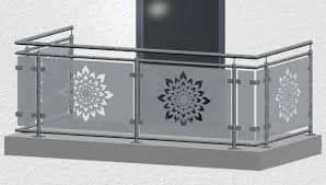 Balkongelander Design Motivglas Kristall Verzinkt Und Wahlweise Farbbeschichtet In 2020 Balkon Gelander Design Innenglasturen Balkonentwurf