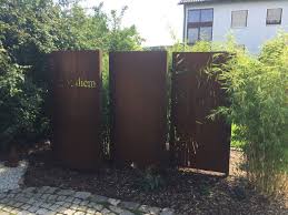 Sichtschutz Cortenstahl Sichtschutz Cortenstahl Gartengestaltung Sichtschutz