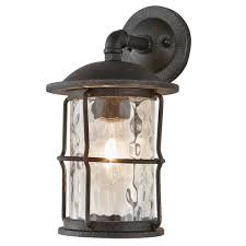 Home Decorators Collection 1 Light Gilded Iron 13 5 In Outdoor Wall Lantern Sconce 7956hdcgidi The Home Depot Wall Mount Lantern Wall Lantern Porch Lighting