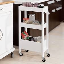 Sobuy Carrello Cucina Carrellino Salvaspazio Carrello Cucina Legno Bianco Con Route Fkw49 W Carrelli Da Cucina Arredamento Arredamento Casa