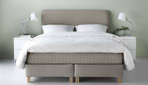 This Dark Beige Lauvik Continental Bed Has A Soft Upholstered Headboard With A Removable Cover That You Can Machine Wash Ikea Bed Divan Bed Bedding Inspiration