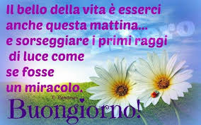 Il Miracolo Del Buongiorno Buongiorno Miracoloso Buona Giornata