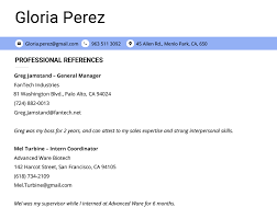 Personal references vs professional references on resume. How To List References On A Resume Examples Template