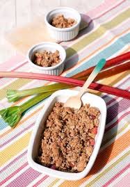 Gesundes 10 Minuten Rhabarber Crumble Mit Haferflocken Rezept Rhabarber Rezepte Rhabarber Gesund Rhabarber