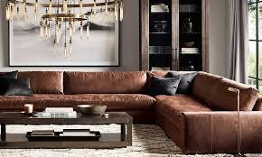 Rooms Rh Living Room Leather Restoration Hardware Living Room Leather Sectional Living Room