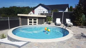 Conzero Rundbecken Komplettset Sondermodell Fruhkauf 2017 Inkl Solarabdeckung Erdeinbau Ohne Betonieren In 1 2 Tagen Ovaler Pool Pool Gartenpools