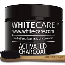 Charbon activé (poudre de coquille nucefera), argile de bentonite, poudre de gomme de myrrhe, poudre de pétale d'hibiscus organique. Poudre De Charbon Blanchissante Whitecare N 1 Du Blanchiment Dentaire