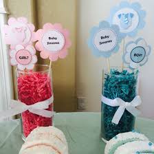 Diy Centerpieces For Gender Reveal Party Gender Reveal Decorations Gender Reveal Party Decorations Baby Gender Reveal Party