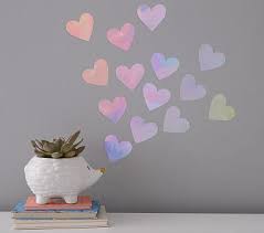 Iridescent Heart Wall Decals In 2020 Wall Decals Kids Wall Decor Kids Wall Decals