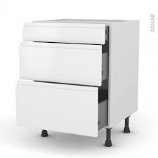 La collection casa a été spécialement conçue pour pour tous ceux et celles à la recherche d'un mobilier aux lignes doté d'une finition blanche mate, le meuble de cuisine pour four encastrable de la marque ekipa mesure 60 cm de long et 86 cm de haut. Meuble De Cuisine Casserolier Ipoma Blanc Mat 3 Tiroirs L60 X H70 X P58 Cm Oskab