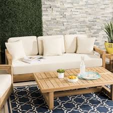 Lakeland 5 Piece Teak Deep Seating Group With Cushions Allmodern Teak Patio Furniture Patio Sofa Outdoor Sofa