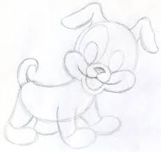 Cute Drawings A Dog Puppy Cartoon Simple Cartoon Easy Cartoon Drawings