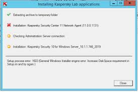 Ksc Network Agent 11 1603 Error Kaspersky Community
