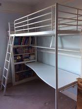 I Like The Bookshelf Location Ikea Tromso Loft Bed Frame With Study Desk Shelf Grey Ikea Loft Bed Loft Bed Frame Loft Bed