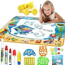 Water Drawing Mat Set And Drawing Accessories Aqua Magic In 2020 Toddler Gifts Water Drawing Magic Doodle