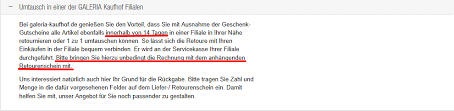 Umtauschen Bei Galeria Kaufhof Wissenswertes Ratgeber
