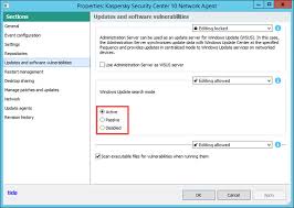 Windows Update Search Modes In The Network Agent Policy