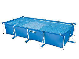 Intex 4m50 Kit Piscinette Tubulaire Metal Frame 4m50x2m20x84 Cm 7100 Liters L Bleu 45x22x84 Cm Rectangular Swimming Pools Rectangular Pool Intex