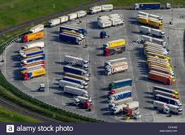 Aerial View Truck Parking At Ikea Logistics Center Ellingshausen Stock Photo Alamy