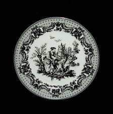 Decorative Plate Elite Decor Toile Black White French Etsy Elite Decor Decorative Plates Toile Plates
