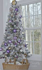 A Purple White And Silver Themed Christmas Tree Plum Doodles Purple Christmas Tree Purple Christmas Tree Decorations Purple Christmas Decorations