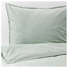 Bergpalm Bettwascheset 3 Teilig Grun Streifen 240x220 80x80 Cm Ikea Deutschland Green Duvet Covers Striped Duvet Covers Duvet Covers