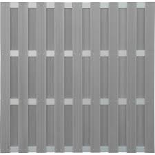 Sichtschutzzaun Element Wpc Alu Hellgrau 180 Cm X 180 Cm Kaufen Bei Obi