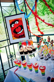 Muppet Themed Inspired Birthday Party Via Kara S Party Ideas Www Karaspartyideas Com Htt Baby Birthday Party Boy Sesame Street Birthday Party Muppets Party