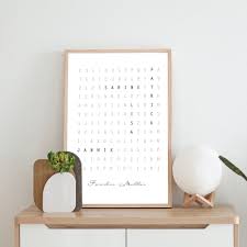 Personalized Poster Family Typography Family Name Personalized Crossword Design Gifts For Family Without Frame Gifts For Family Personalized Posters Designed Gift