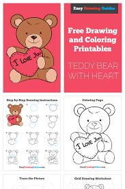 How To Draw A Teddy Bear With A Heart Really Easy Drawing Tutorial Drawing Tutorial Drawing Tutorial Easy Easy Drawings