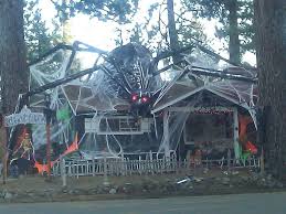 Wow Awesome Decorated House For Halloween That S A Lot Of Work Just To Keep Kids From Comin Outdoor Halloween Halloween Outside Halloween Outdoor Decorations