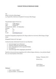 Contoh Surat Pengunduran Diri Mahasiswa Dari Universitas Bpd Surat Image