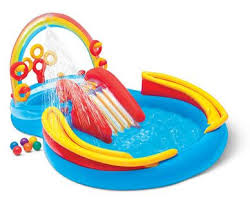 Intex Rainbow Ring Play Center Play Centre Inflatable Pool Ring Toss Game