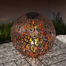 Solarleuchte Garten Idee Navaris Led Solar Kugel Aus Metall 30 X 30cm Solarleuchten Solarkugeln Solarleuchten Garten