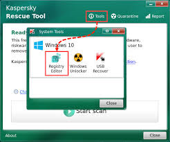 Registry Editor In Kaspersky Rescue Disk 18