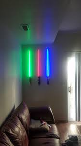 Thought R Starwars Would Appreciate My Wall Mounted Lightsabers Https Ift Tt 2kcmkbd Star Wars Themed Bedroom Game Room Design Cute Bedroom Decor