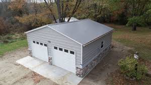 Beautiful Stone Finish Metal Garages Outdoor Structures Outdoor