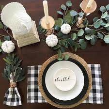 Buffalo Check Black White Year Round Home Decor Ideas White Home Decor Decor Dining Table Decor