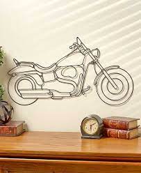 Motorcycle Wall Sculpture Art Hanging Large Black Metal Gift Motorcycle Wall Art Wall Sculpture Art Motorcycle Decor