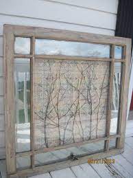 Old Window Decor Mirror Reclaimed Mercury Glass Art Wall Picture Rustic Shabby Chic Old Window Decor Window Decor Frame Decor