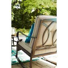 Garden Treasures Arbington 4 Piece Metal Frame Patio Conversation Set With Cushions Lowes Com Conversation Set Patio Conversation Set Tempered Glass Table Top