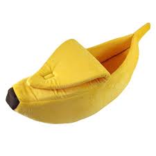 Soft and cuddly micro plush fabric material my dog loves his banana bed from nandog because it is soft, warm, cuddly, it rocks, it is tough. Wisremt Yellow Banana Shape Pet Dog Cat Bed Warm House Walmart Com Walmart Com