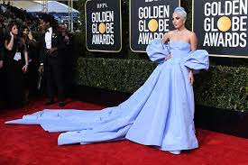 To bring her look to the next level, the born this way singer gave her signature silver locks a blue tint in a unique updo. Lady Gaga At The 2019 Golden Globes Popsugar Celebrity Australia
