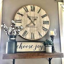 Wash Wall Clock Farm House Living Room Room Wall Decor Rustic House