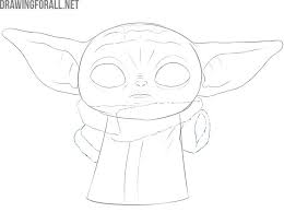 How To Draw Baby Yoda The Child Drawingforall Net Baby Drawing Yoda Drawing Drawings