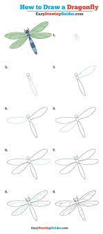Learn How To Draw A Dragonfly Easy Step By Step Drawing Tutorial For Kids And Beginners Dragonfly Dra Drawing Tutorial Easy Dragonfly Drawing Easy Drawings
