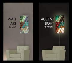 3d Blocks Stained Glass Panel For Ikea Gyllen Wall Lamp Fixture By Smash Glassworks Stained Glass Lighting Stained Glass Glass Lighting