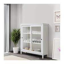 Hemnes Glass Door Cabinet White Stain Ikea Schlafzimmer Wohnung Wohnideen Dekoratio Glass Cabinet Doors Retro Living Room Furniture Ikea Bedroom Design