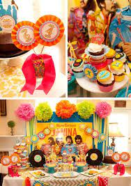 Beatles When I M 64 Birthday Party Kara S Party Ideas Beatles Themed Party Beatles Birthday Beatles Party